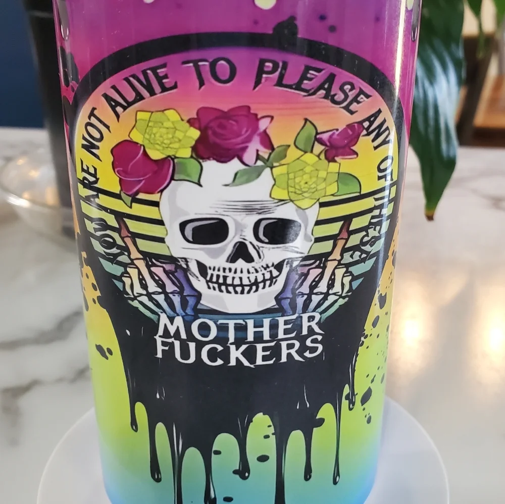 You Are Not Alive to Please Any of These 4 in 1 Can Cooler 14oz Tumbler 🎉Sale